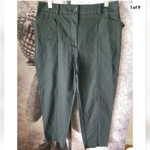 ELIZABETH & JAMES Women's Casual Black Cropped Length Pants w/ Pockets sz‎ 12/31